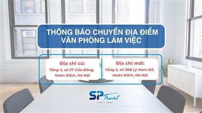 Thông báo chuyển địa điểm văn phòng SP Travel tại Hà Nội