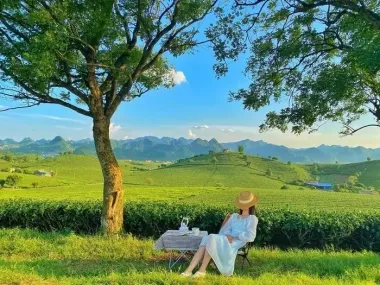 Tour Mộc Châu: Đèo Đá Trắng - Thác Chiềng Khoa - Hang Táu